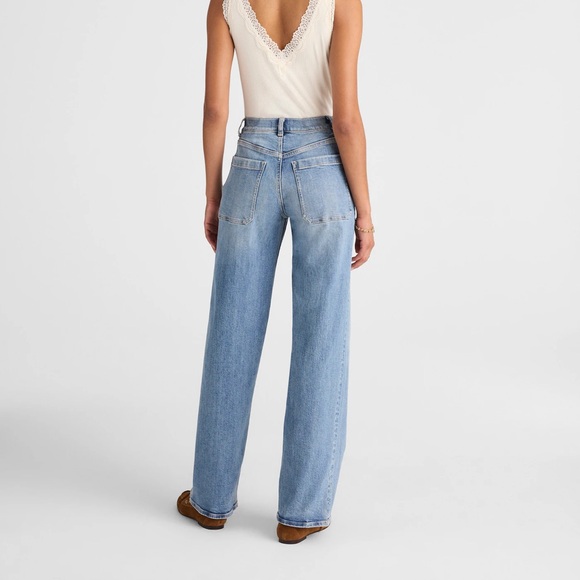 Madewell The Emmett Wide-Leg Full Length Jean: Patch Pocket Edition Size 27 - Picture 3 of 4